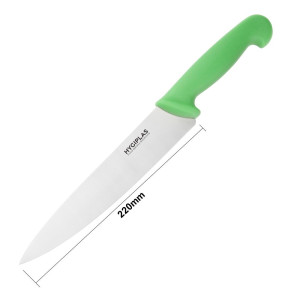 Kockkniv Grön Blad 21,5 cm - Hygiplas - Fourniresto