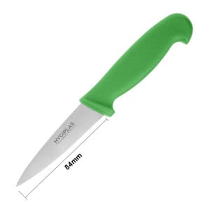 Couteau D'Office Vert Lame 9 Cm - Hygiplas - Fourniresto