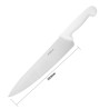 Kockkniv Vit Blad 25,5 cm - Hygiplas - Fourniresto