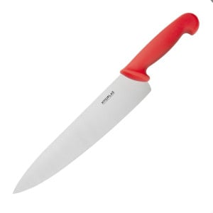 Kockkniv Röd Blad 25,5 cm - Hygiplas - Fourniresto