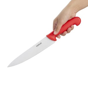 Kockkniv Röd Blad 21,5 cm - Hygiplas - Fourniresto