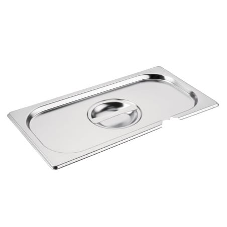 Stainless Steel Lid Gn 1/3 With Notch - Vogue - Fourniresto