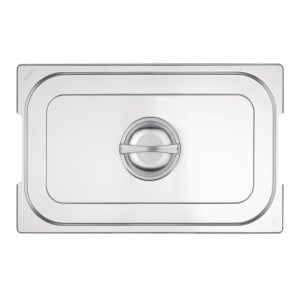 Stainless Steel Lid Gn 1/1 For Tray With Handles - Vogue - Fourniresto