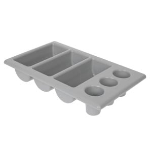 Cutlery Tray Gray with 6 Compartments GN 1/1 325 x 530 mm - APS - Fourniresto