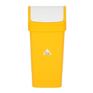 Yellow Polypropylene Swing Lid Bin 50 L - Scot Young - Fourniresto