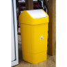 Poubelle Jaune En Polypropylène À Couvercle Battant 50 L - Scot Young - Fourniresto