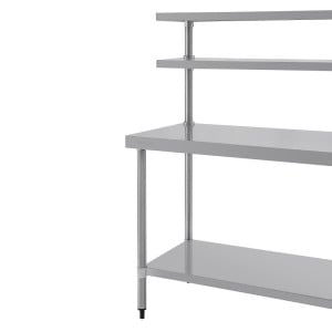 Stainless Steel Table With 2 Upper Shelves 1200 X 600 Mm - Vogue - Fourniresto