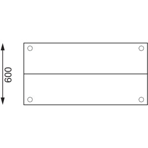 Rostfritt stål bord med 2 övre hyllor 1800 x 600 mm - Vogue - Fourniresto