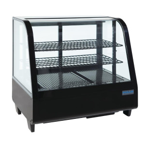 Vitrine Réfrigérée De Comptoir Noire 100 L - Polar - Fourniresto