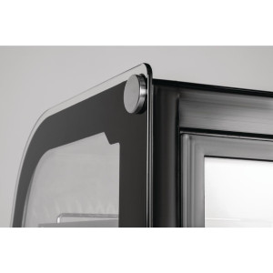 Black 160 L Countertop Refrigerated Display Case - Polar - Fourniresto