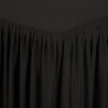 Nappe Et Juponnage Rectangulaires Noirs Froncés 750 X 1820 Mm - FourniResto - Fourniresto