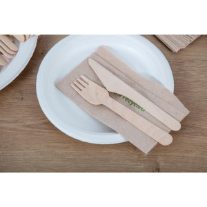 Couteau En Bois Biodégradable 165 Mm - Lot De 100 - Fiesta Green - Fourniresto