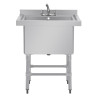 Evier Profond Avec Dosseret 100 L 770 X 600 Mm  - Vogue - Fourniresto