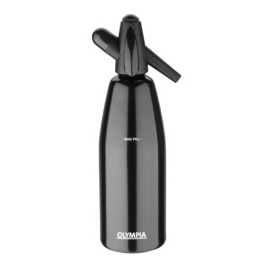 Black 1 L Seltzer Water Siphon - Olympia - Fourniresto