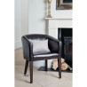 Dark Brown Faux Leather Armchair - Bolero - Fourniresto