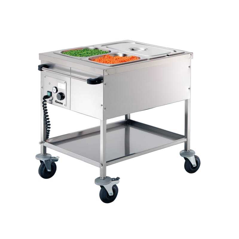 Chariot à Bain-Marie Sans Eau - 2 GN 1/1