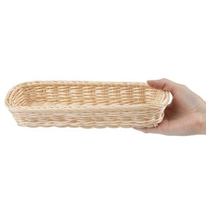 Rectangular Cutlery Basket in Rattan and Polypropylene 270 x 100 mm - APS - Fourniresto