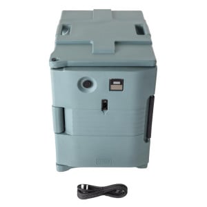 Conteneur Alimentaire Isotherme Chauffant Bleu Ardoise 52 L - Cambro - Fourniresto