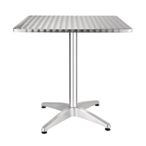 Table Bistrot Carrée en Inox - 700 x 700 mm - Bolero - Fourniresto