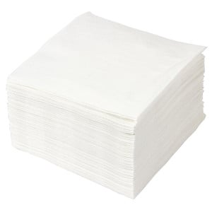 White Cocktail Napkin 2 Ply 400 x 400 mm - Pack of 1500 - FourniResto - Fourniresto