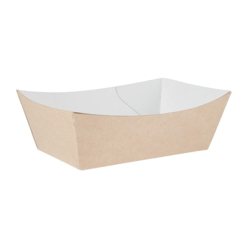 Petite Barquette Alimentaire en Kraft Compostable 87 x 124 mm - Lot de 500 - Colpac - Fourniresto