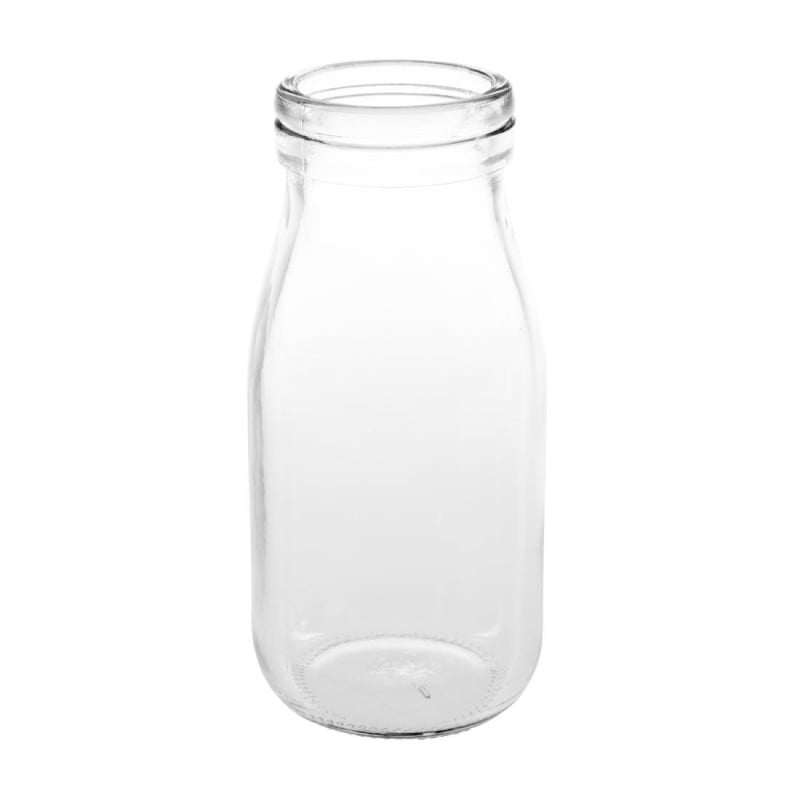 Mini Glass Milk Bottle 200 ml - Pack of 12 - Olympia - Fourniresto