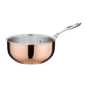 Flared Copper 3 Layer Induction Saute Pan Ø 200 mm - Vogue - Fourniresto