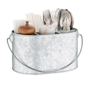 Galvanized Table Organizer 245 x 175 mm - Olympia - Fourniresto