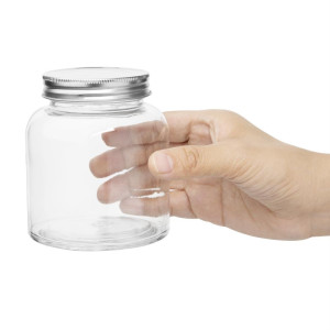 Glass Jar with Screw Lid 330 ml - Set of 6 - Vogue - Fourniresto