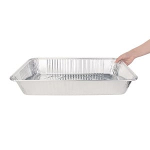 Rectangular Aluminum GN 1/1 9.6 L Tray - Set of 5 - Fiesta - Fourniresto