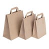 Small Brown Recycled Paper Bag 215 x 180 mm - Pack of 250 - Fiesta Green - Fourniresto