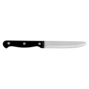 Rounded Black Steak Knives - Set of 12 - Olympia - Fourniresto