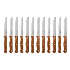 Kniv för biff med rundad spets - 12-pack - Olympia - Fourniresto