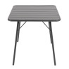 Square Grey Steel Slatted Table 700 x 700 mm - Bolero - Fourniresto