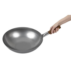 Wok teräksinen puolipallonmuotoinen pohja Londonwok Ø 38 cm - FourniResto - Fourniresto