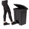 Black 65L Pedal Kitchen Bin - Jantex - Fourniresto