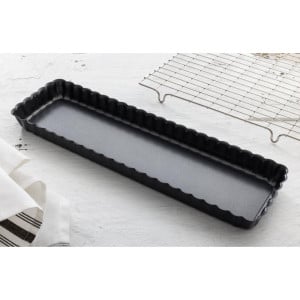 Moule à Tarte Rectangulaire Antiadhésif avec Fond Amovible 360 mm - De Buyer - Fourniresto