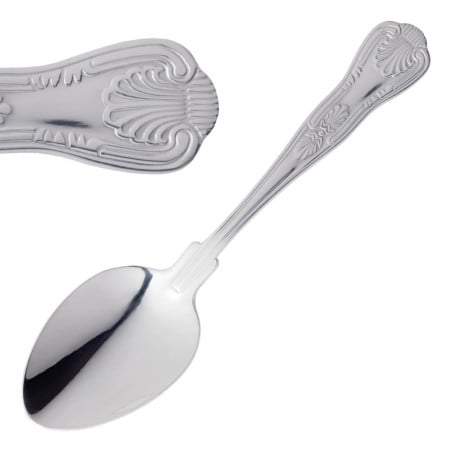 Dessert Spoon Kings In Stainless Steel - Set of 12 - Olympia - Fourniresto