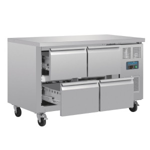 Refrigerated Table GN 1/1 Ventilated 4 Drawers Series U 314L - Polar - Fourniresto