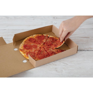 Pizzakartonger Kraft 23 cm - 100-pack - Fiesta Green - Fourniresto