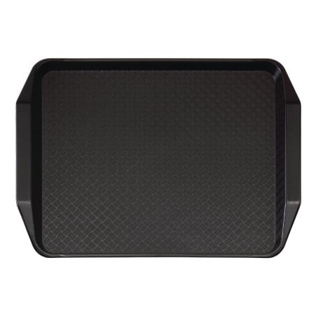 Black Rectangular Tray with Polypropylene Handles Fast Food 430mm - Cambro - Fourniresto