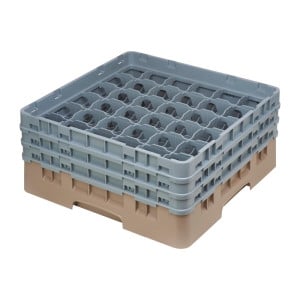 Glass Rack 36 Compartments Camrack Beige Max Height 174mm - Cambro - Fourniresto