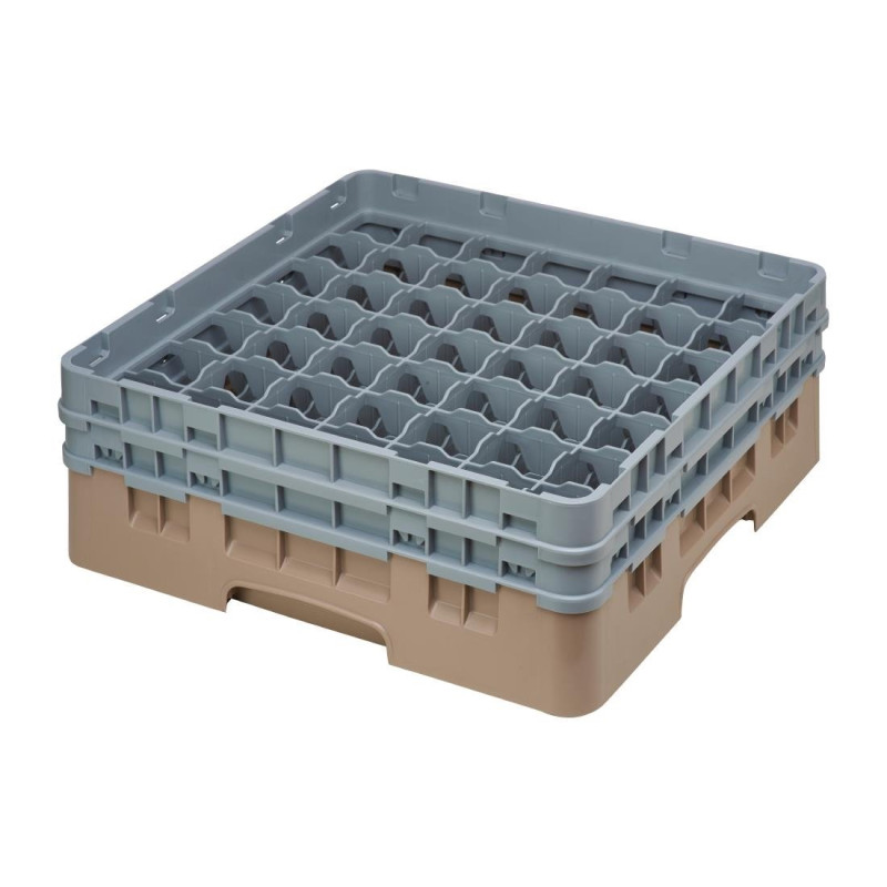 Casier à Verres 49 Compartiments Camrack Beige Hauteur Max 133mm - Cambro - Fourniresto