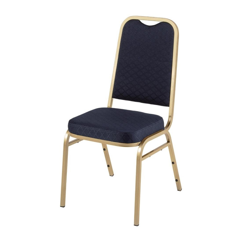Blå fyrkantiga ryggstolsstolar - Set om 4 - Bolero - Fourniresto Blå fyrkantiga ryggstolsstolar - Set om 4 - Bolero - Fourniresto