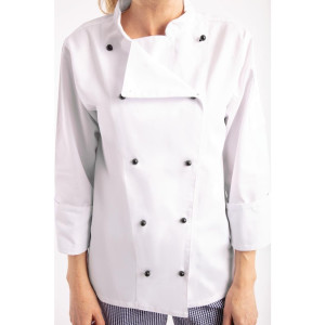 Keittiöpaita Chicago unisex pitkillä hihoilla valkoinen koko L - Whites Chefs Clothing - Fourniresto