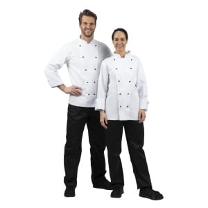 Köksjacka Chicago unisex långärmad vit storlek M - Whites Chefs Clothing - Fourniresto