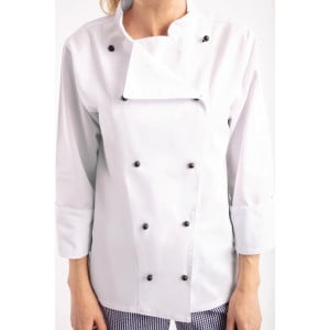 Keittiöpaita Chicago unisex pitkillä hihoilla valkoinen koko M - Whites Chefs Clothing - Fourniresto