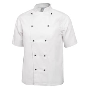 Keittiöpaita Chicago unisex lyhythihainen valkoinen koko L - Whites Chefs Clothing - Fourniresto