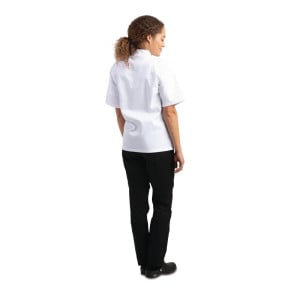 Keittiöpaita Chicago unisex lyhythihainen valkoinen koko S - Whites Chefs Clothing - Fourniresto