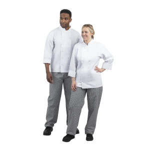 Pantalon De Cuisine Mixte Vegas Petits Carreaux Noirs Et Blancs Taille L - Whites Chefs Clothing - Fourniresto